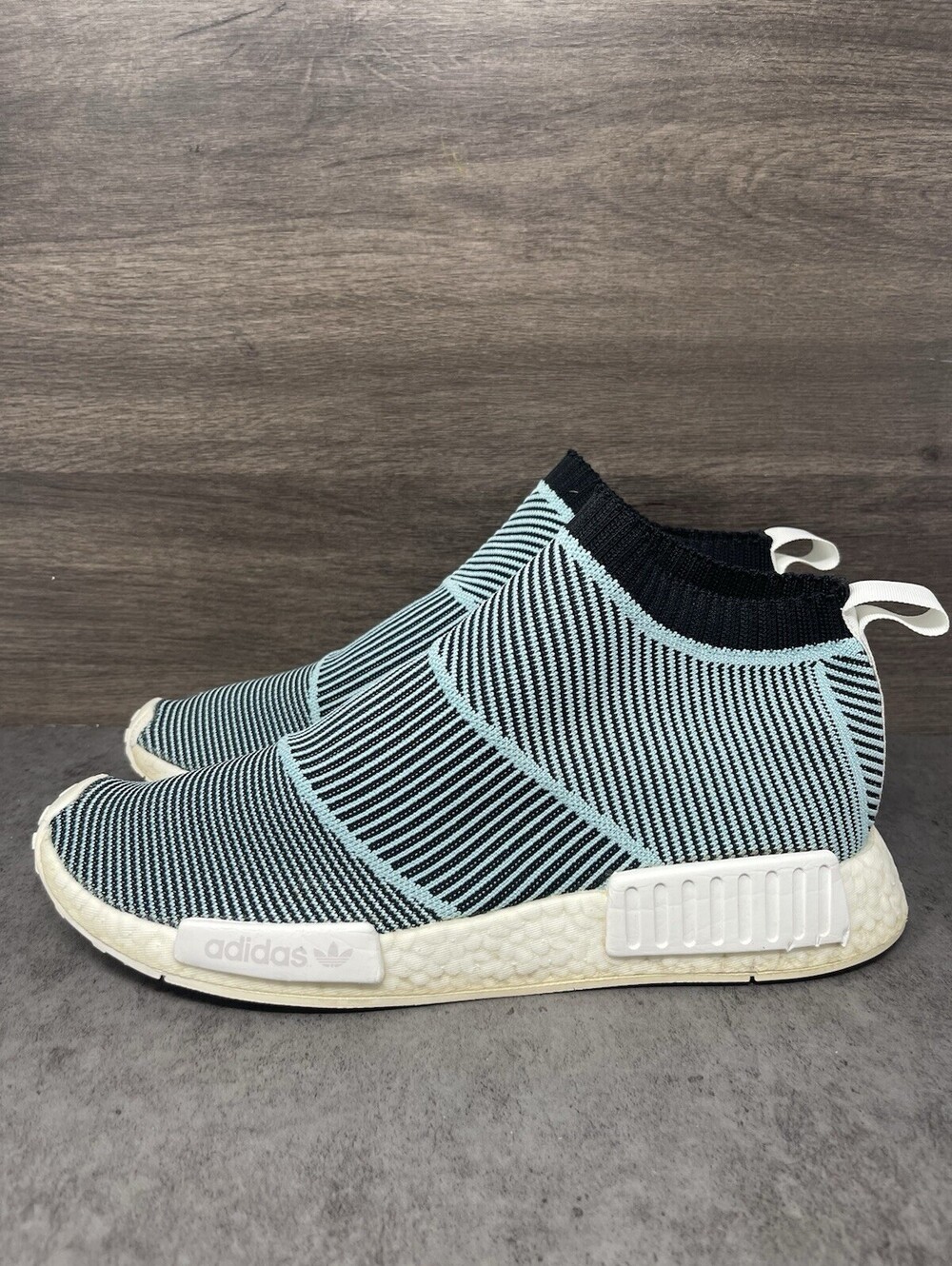 adidas NMD CS1 Parley Primeknit Boost Size 11.5 Mens Blue Spirit Slip On AC8597